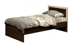 Кровать одинарная 21.55 (шир. 900) с настилом (венге/профиль дуб линдберг) в Берёзовском - berezovskiy.mebel-74.com | фото